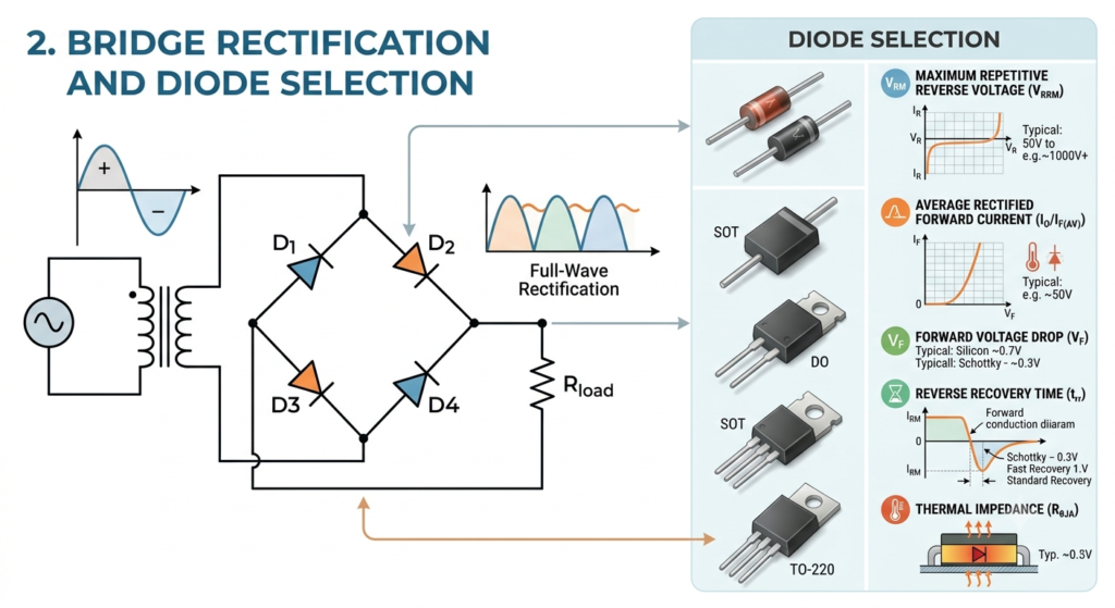 Bridge Rectification and Diode Selection