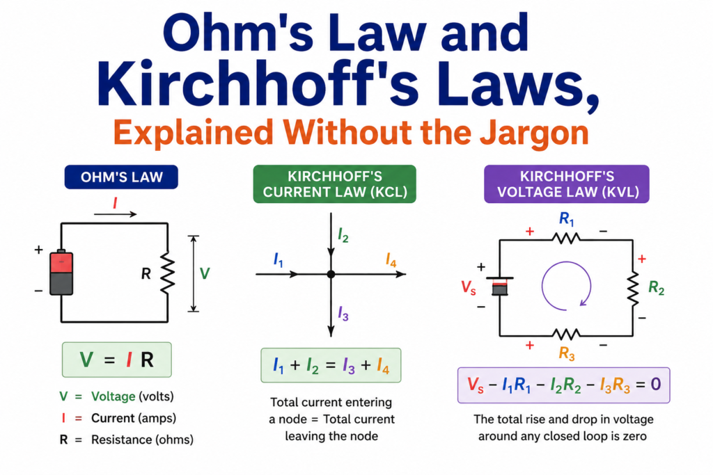 Ohm's Law and Kirchhoff's Laws, Explained Without the Jargon