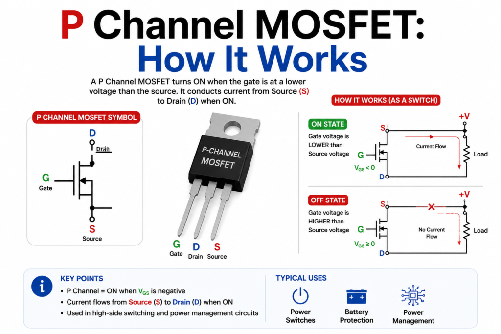 P Channel MOSFET: How It Works