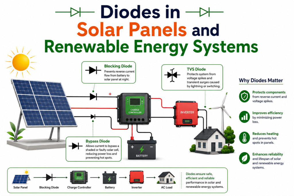 Diodes in Solar Panels and Renewable Energy Systems