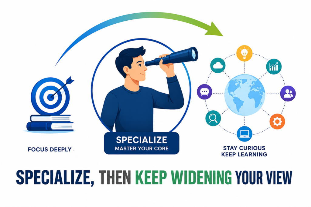 5. Specialize, Then Keep Widening Your View
