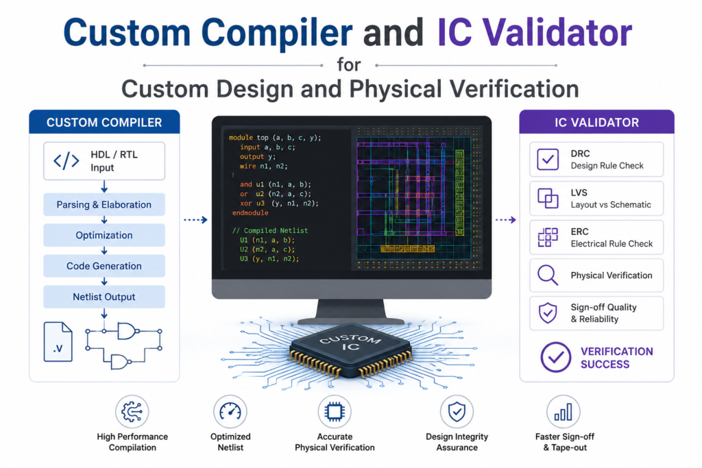 Custom Compiler and IC Validator for Custom Design and Physical Verification