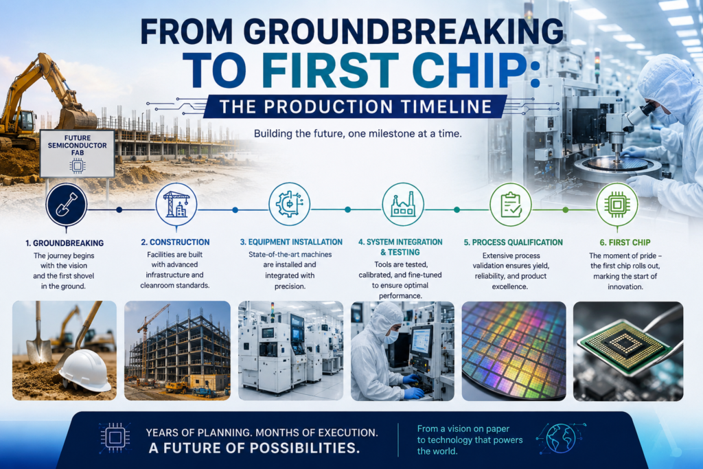 From Groundbreaking to First Chip: The Production Timeline