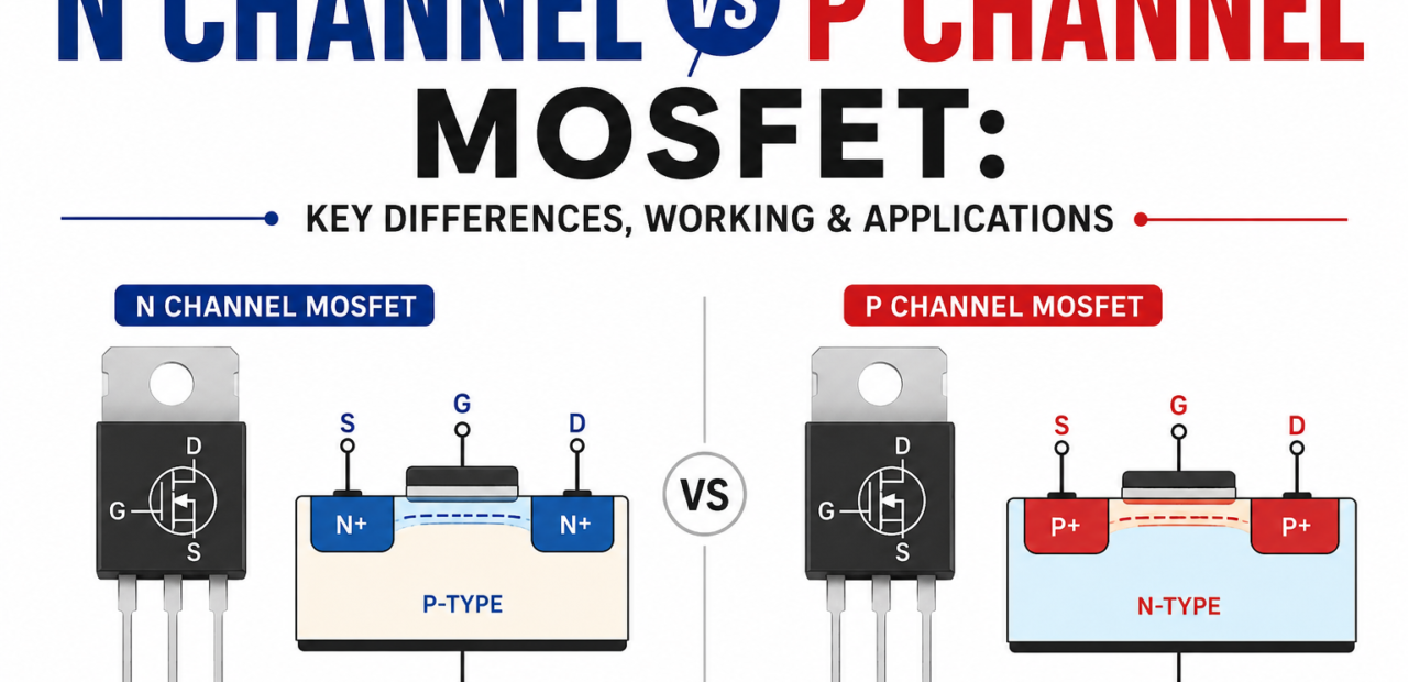 N Channel vs P Channel MOSFET: Key Differences, Working & Applications