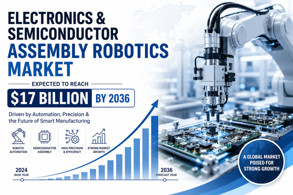 Electronics & Semiconductor Assembly Robotics Market Expected to Reach $17 Billion by 2036