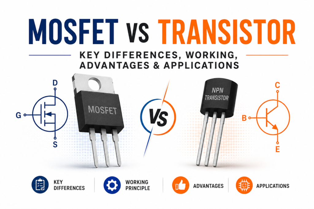 MOSFET vs Transistor: Key Differences, Working, Advantages & Applications