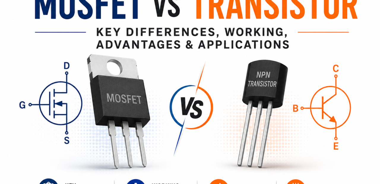 MOSFET vs Transistor: Key Differences, Working, Advantages & Applications