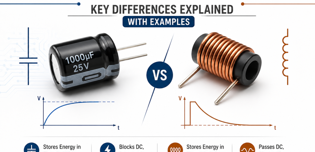 Capacitor vs Inductor: Key Differences Explained with Examples