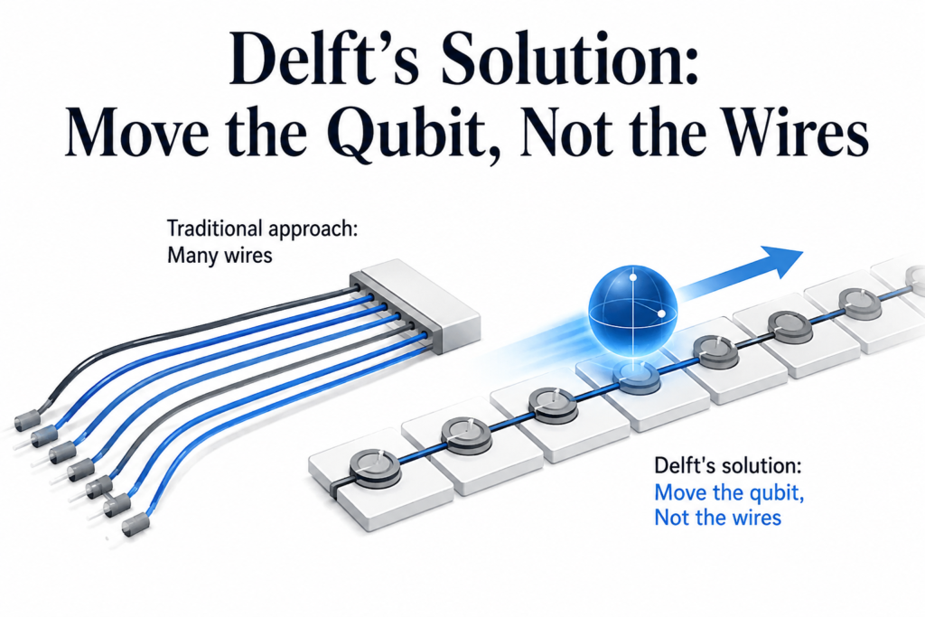 Delft's Solution: Move the Qubit, Not the Wires