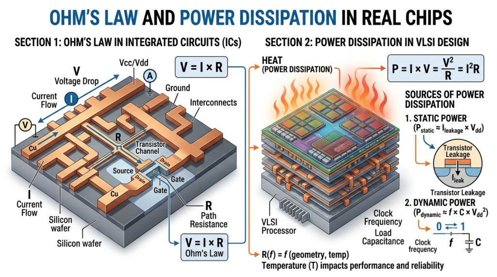 Ohm's Law and Power Dissipation in Real Chips