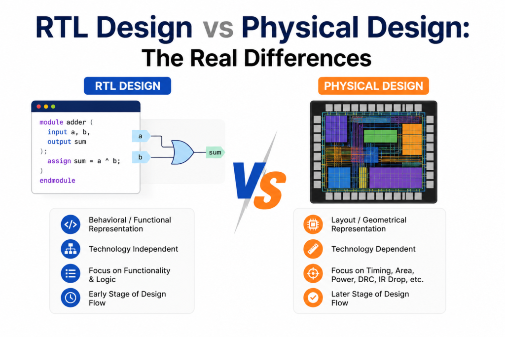 RTL Design vs Physical Design: The Real Differences