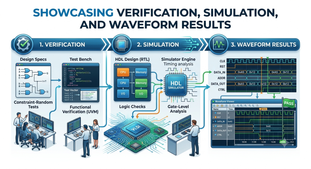 Showcasing Verification, Simulation, and Waveform Results