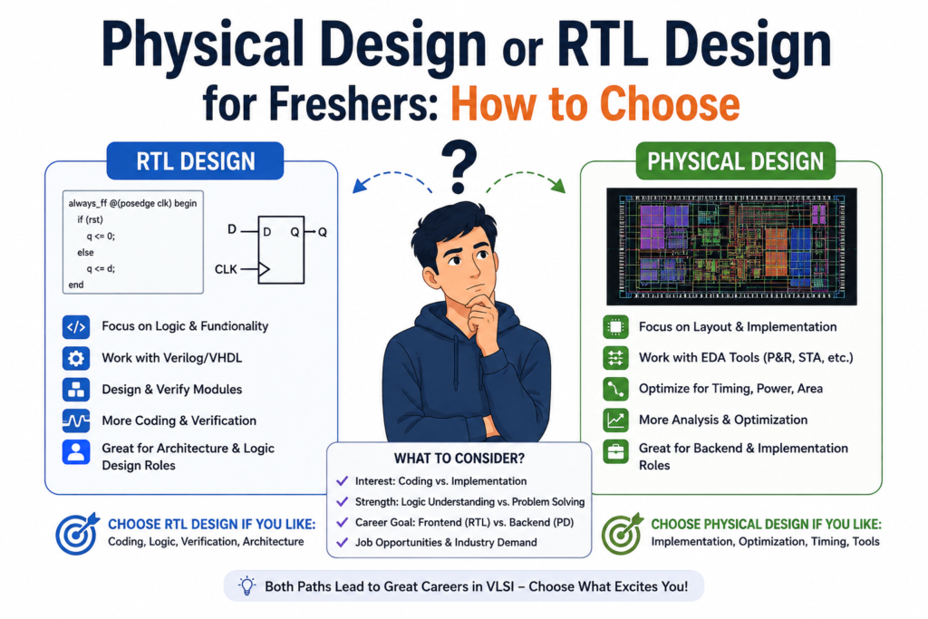 Physical Design or RTL Design for Freshers: How to Choose