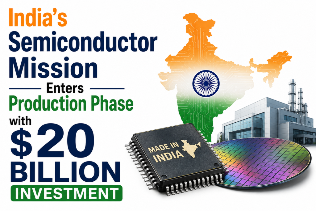 India’s Semiconductor Mission Enters Production Phase with $20 Billion Investment
