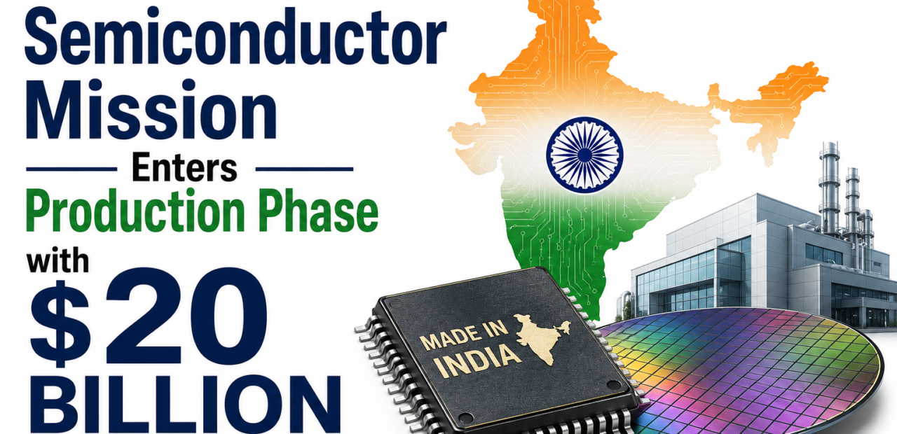 India's Semiconductor Mission Enters Production Phase with $20 Billion Investment