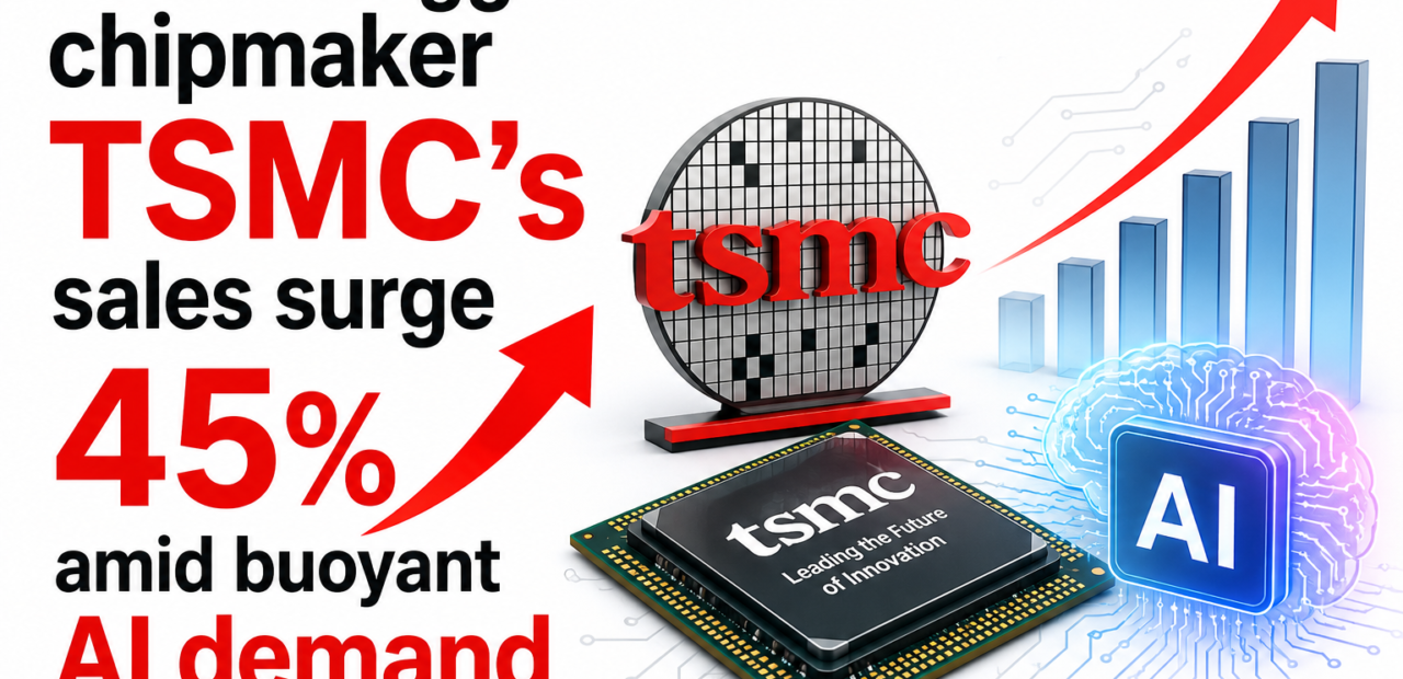 World's Biggest Chipmaker TSMC's Sales Surge 45% Amid Buoyant AI Demand