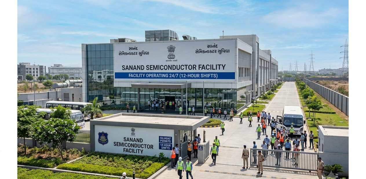 Gujarat Permits Sanand Semiconductor Facility to Operate 12-Hour Shifts