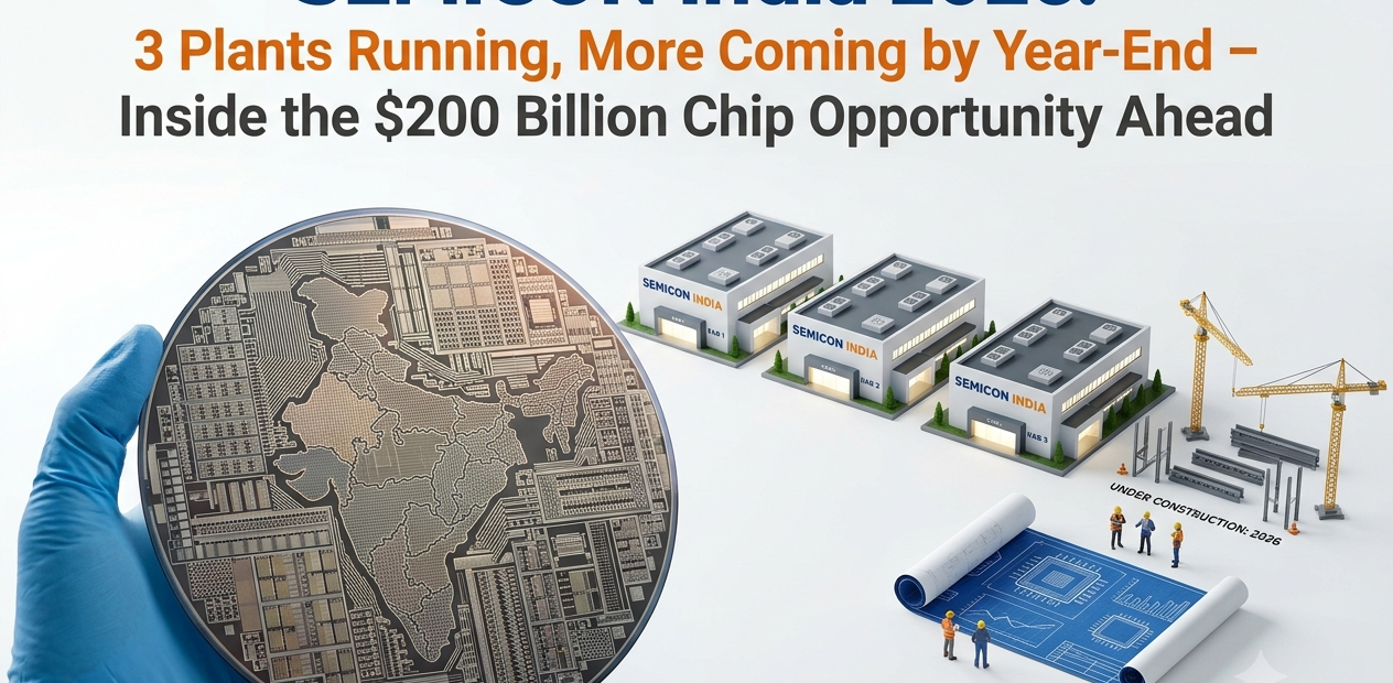SEMICON India 2026: 3 Plants Running, More Coming by Year-End – Inside the $200 Billion Chip Opportunity Ahead