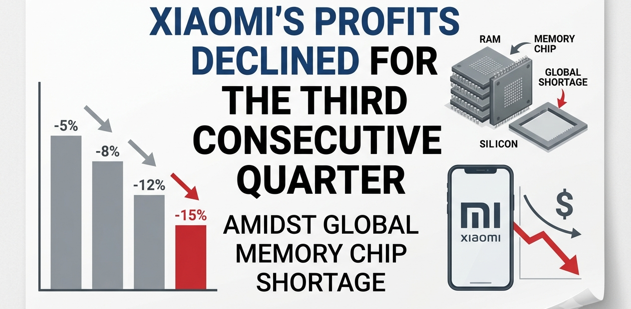 Xiaomi's Profits Declined for the Third Consecutive Quarter Amidst Global Memory Chip Shortage