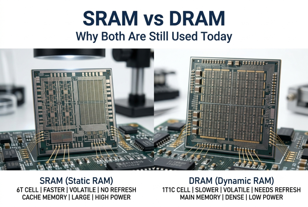 SRAM vs DRAM: Why Both Are Still Used Today