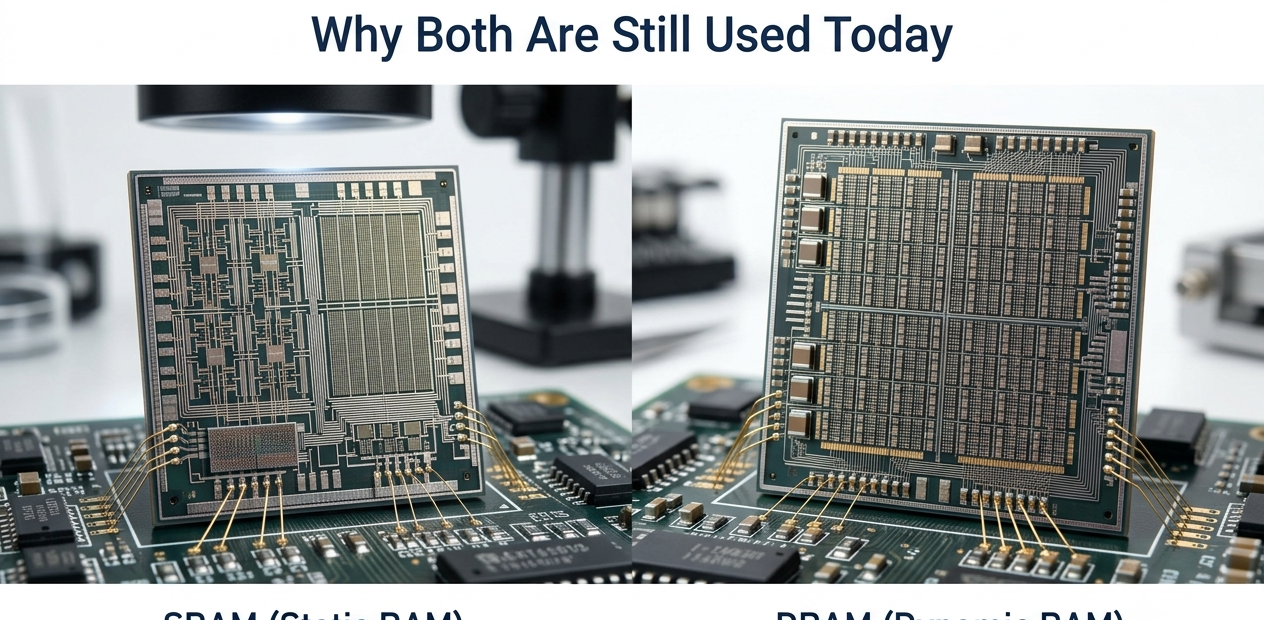 SRAM vs DRAM: Why Both Are Still Used Today
