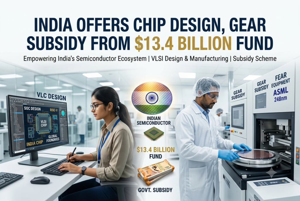 India Offers Chip Design, Gear Subsidy From $13.4 Billion Fund