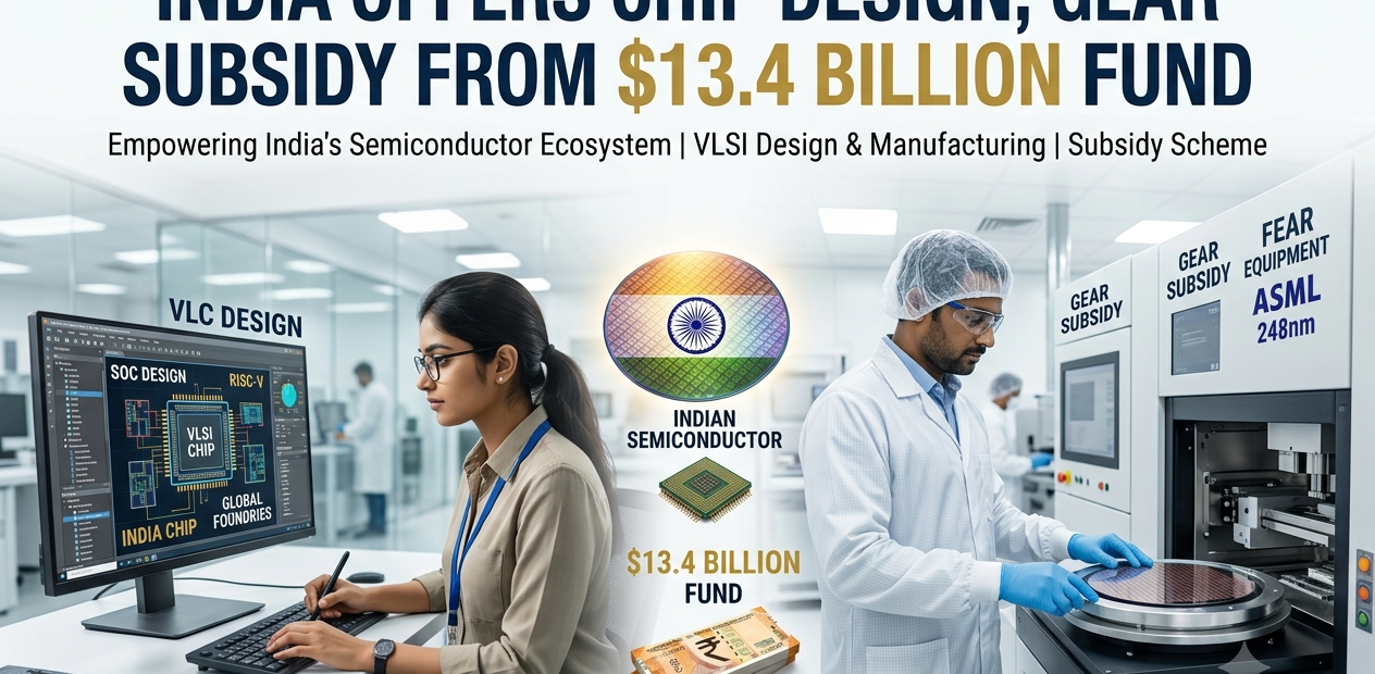 India Offers Chip Design, Gear Subsidy From $13.4 Billion Fund