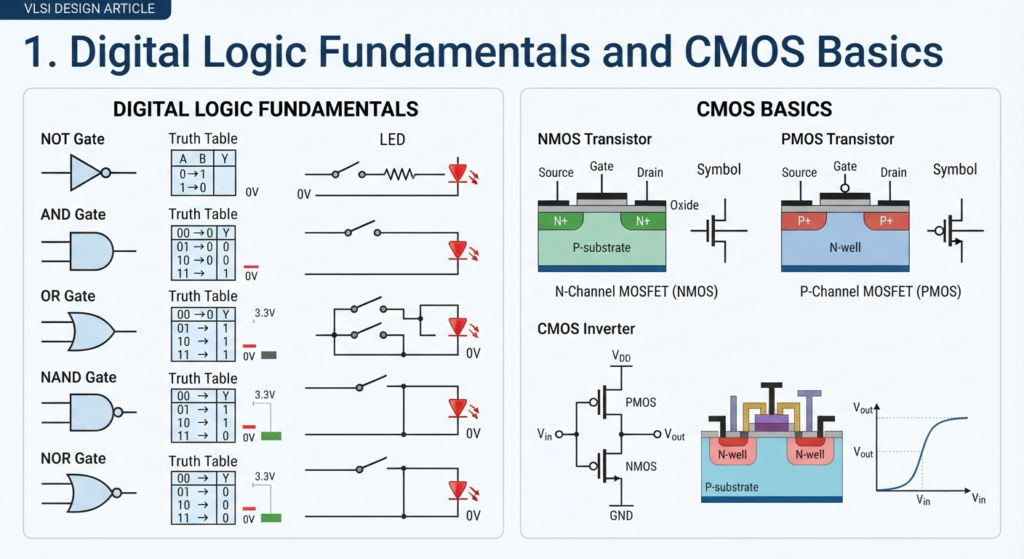 1. Digital Logic Fundamentals and CMOS Basics