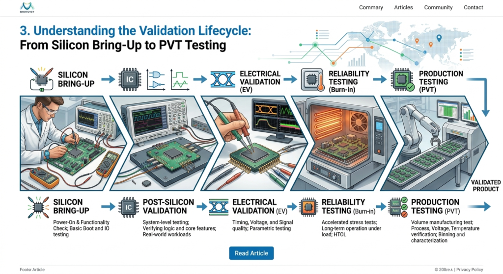 3. Understanding the Validation Lifecycle: From Silicon Bring-Up to PVT Testing