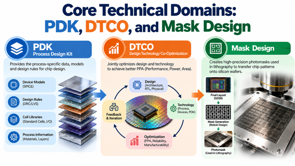 Core Technical Domains: PDK, DTCO, and Mask Design