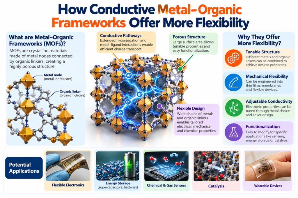 How Conductive Metal–Organic Frameworks Offer More Flexibility