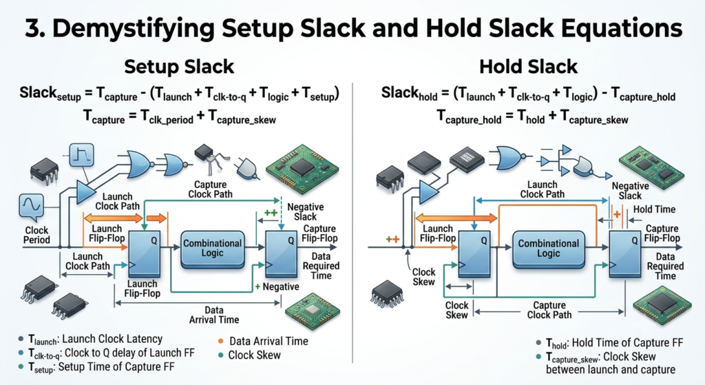 Demystifying Setup Slack and Hold Slack Equations