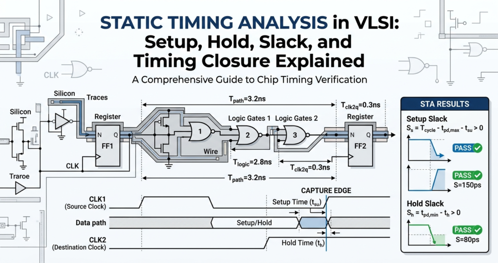 Static Timing Analysis in VLSI: Setup, Hold, Slack, and Timing Closure Explained