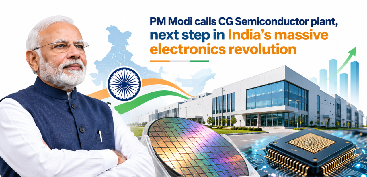 PM Modi calls CG Semiconductor plant, next step in India’s massive electronics revolution